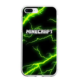 Чехол для iPhone 7Plus/8 Plus матовый с принтом MINECRAFT STORM в Новосибирске, Силикон | Область печати: задняя сторона чехла, без боковых панелей | block | creeper | cube | minecraft | pixel | блок | геометрия | крафт | крипер | кубики | майнкрафт | пиксели