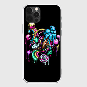 Чехол для iPhone 12 Pro Max с принтом Сладкий принт в Новосибирске, Силикон |  | Тематика изображения на принте: граффити | дизайн | конфеты | красивый | красочный | крутая футболка | молодежный | мороженное | мультик | мультяшный | реп | розовый | сладкий | сладкое | стильный | хип хоп | цветной | яркий