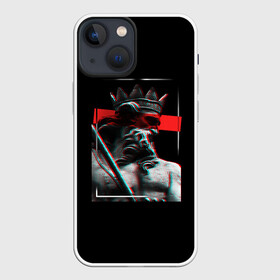 Чехол для iPhone 13 mini с принтом Король в Новосибирске,  |  | античный | для мужчин | для парней | король | корона | красный | мистика | модный | мужской | мужчина | рок | статуя | темный