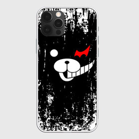 Чехол для iPhone 12 Pro Max с принтом MONOKUMA в Новосибирске, Силикон |  | anime | bear | black  white | danganronpa | kurokuma | monodam | monokuma | monomi | monotaro | pink | rabbit | school | shirokuma | аниме | главарь | мoноми | монокума | черно белый | школа