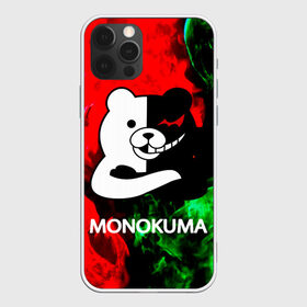 Чехол для iPhone 12 Pro Max с принтом MONOKUMA в Новосибирске, Силикон |  | Тематика изображения на принте: anime | bear | black  white | danganronpa | kurokuma | monodam | monokuma | monomi | monotaro | pink | rabbit | school | shirokuma | аниме | главарь | мoноми | монокума | черно белый | школа