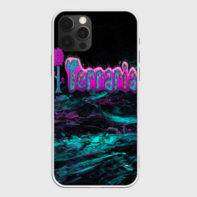 Чехол для iPhone 12 Pro Max с принтом Terraria в Новосибирске, Силикон |  | Тематика изображения на принте: terraria | terraria logo | terraria modded | террария | террария надпись