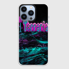 Чехол для iPhone 13 Pro с принтом Terraria в Новосибирске,  |  | Тематика изображения на принте: terraria | terraria logo | terraria modded | террария | террария надпись