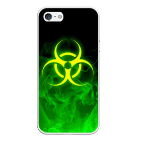 Чехол для iPhone 5/5S матовый с принтом BIOHAZARD в Новосибирске, Силикон | Область печати: задняя сторона чехла, без боковых панелей | biohazard | radiation | re | re3 | residenr evil | toxic | virusвирус | world war z | биохазард | обитель зла | радиация | токсик | эпидемия