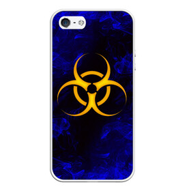 Чехол для iPhone 5/5S матовый с принтом BIOHAZARD в Новосибирске, Силикон | Область печати: задняя сторона чехла, без боковых панелей | biohazard | radiation | re | re3 | residenr evil | toxic | virusвирус | world war z | биохазард | обитель зла | радиация | токсик | эпидемия