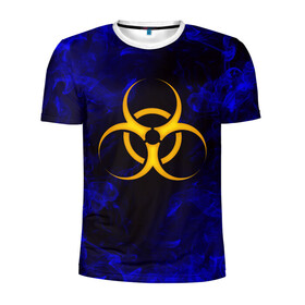 Мужская футболка 3D спортивная с принтом BIOHAZARD в Новосибирске, 100% полиэстер с улучшенными характеристиками | приталенный силуэт, круглая горловина, широкие плечи, сужается к линии бедра | biohazard | radiation | re | re3 | residenr evil | toxic | virusвирус | world war z | биохазард | обитель зла | радиация | токсик | эпидемия