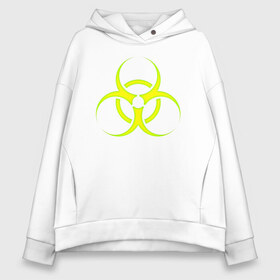 Женское худи Oversize хлопок с принтом BIOHAZARD в Новосибирске, френч-терри — 70% хлопок, 30% полиэстер. Мягкий теплый начес внутри —100% хлопок | боковые карманы, эластичные манжеты и нижняя кромка, капюшон на магнитной кнопке | biohazard | radiation | re | re3 | residenr evil | toxic | virusвирус | world war z | биохазард | обитель зла | радиация | токсик | эпидемия