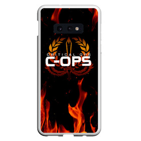 Чехол для Samsung S10E с принтом CRITICAL OPS (C-OPS) в Новосибирске, Силикон | Область печати: задняя сторона чехла, без боковых панелей | Тематика изображения на принте: c ops | critical ops | cs go | esport | fbi | free fire | game | ops | swat | игра | к опс | киберспорт | критикал | критикал опс | критические операции | опс | сват | фбр | экшен