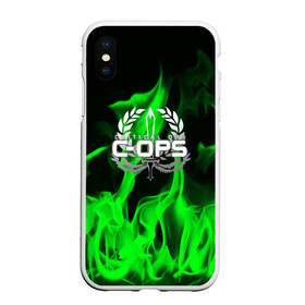 Чехол для iPhone XS Max матовый с принтом C-OPS(CRITICAL OPS) в Новосибирске, Силикон | Область печати: задняя сторона чехла, без боковых панелей | Тематика изображения на принте: action | mobile game | спецназ | шутер