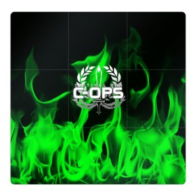 Магнитный плакат 3Х3 с принтом C-OPS(CRITICAL OPS) в Новосибирске, Полимерный материал с магнитным слоем | 9 деталей размером 9*9 см | Тематика изображения на принте: action | mobile game | спецназ | шутер