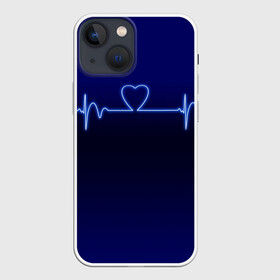 Чехол для iPhone 13 mini с принтом Кардиограмма про любовь в Новосибирске,  |  | 14 февраля | 8 марта | валентинов день | влюблен | влюбленность | влюбленные | вместе навсегда | девичник | девушке | день вл | для жены | здоровье | кардиограмма | любимая | любимый | люблю