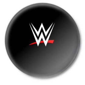 Значок с принтом WWE в Новосибирске,  металл | круглая форма, металлическая застежка в виде булавки | raw | smackdown | wrestling | wwe | борьба | единоборства | реслинг | рестлинг | спорт | шоу