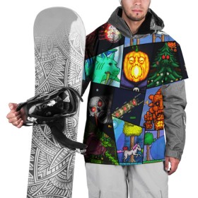 Накидка на куртку 3D с принтом Terraria allpic в Новосибирске, 100% полиэстер |  | game | pixel | terraria | игра | пиксель | террариа