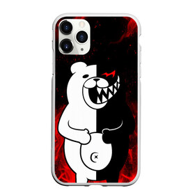 Чехол для iPhone 11 Pro матовый с принтом MONOKUMA в Новосибирске, Силикон |  | anime | bear | black  white | danganronpa | kurokuma | monodam | monokuma | monomi | monotaro | rabbit | school | shirokuma | аниме | главарь | мoноми | монокума | черно белый | школа