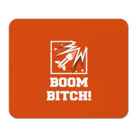 Коврик для мышки прямоугольный с принтом Boom Bitch! в Новосибирске, натуральный каучук | размер 230 х 185 мм; запечатка лицевой стороны | ace | diamond | epic | fails | funny | gameplay | mozzie | pro league | pvp | r6 | r6s | random | update | герой | дым | огонь | осада | пламя | радуга | снайпер | сражения | туман | шутер