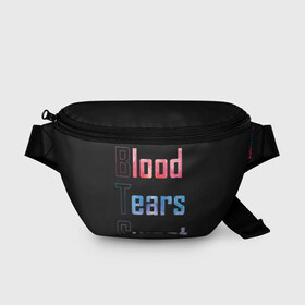 Поясная сумка 3D с принтом Blood Tears Sweat в Новосибирске, 100% полиэстер | плотная ткань, ремень с регулируемой длиной, внутри несколько карманов для мелочей, основное отделение и карман с обратной стороны сумки застегиваются на молнию | bangtan | bighit | boy | fake love | j hope | jimin | jin | jungkook | korea | kpop | live | luv | mic drop | rm | suga | v | with | бтс | кей | поп