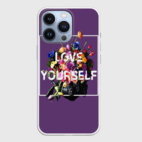 Чехол для iPhone 13 Pro с принтом Love Yourself в Новосибирске,  |  | bangtan | bighit | boy | fake love | j hope | jimin | jin | jungkook | korea | kpop | live | luv | mic drop | rm | suga | v | with | бтс | кей | поп