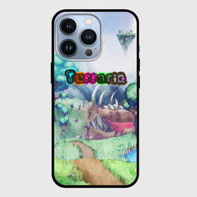Чехол для iPhone 13 Pro с принтом TERRARIA в Новосибирске,  |  | game | pixel | terraria | игра | пиксель | террариа