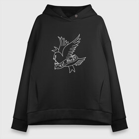 Женское худи Oversize хлопок с принтом LIL PEEP в Новосибирске, френч-терри — 70% хлопок, 30% полиэстер. Мягкий теплый начес внутри —100% хлопок | боковые карманы, эластичные манжеты и нижняя кромка, капюшон на магнитной кнопке | lil peep | lil prince | pink | зарубежная музыка | лил пип | маленький принц