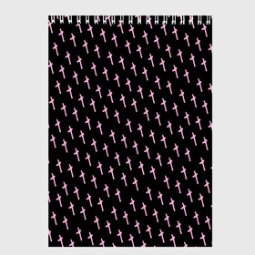 Скетчбук с принтом LiL PEEP Pattern в Новосибирске, 100% бумага
 | 48 листов, плотность листов — 100 г/м2, плотность картонной обложки — 250 г/м2. Листы скреплены сверху удобной пружинной спиралью | lil peep | lil prince | pink | зарубежная музыка | лил пип | маленький принц