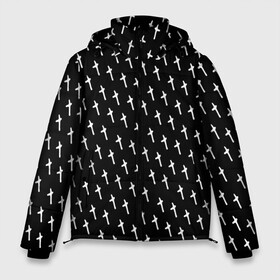 Мужская зимняя куртка 3D с принтом LiL PEEP Pattern в Новосибирске, верх — 100% полиэстер; подкладка — 100% полиэстер; утеплитель — 100% полиэстер | длина ниже бедра, свободный силуэт Оверсайз. Есть воротник-стойка, отстегивающийся капюшон и ветрозащитная планка. 

Боковые карманы с листочкой на кнопках и внутренний карман на молнии. | Тематика изображения на принте: lil peep | lil prince | pink | зарубежная музыка | лил пип | маленький принц