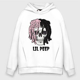 Мужское худи Oversize хлопок с принтом Lil Peep в Новосибирске, френч-терри — 70% хлопок, 30% полиэстер. Мягкий теплый начес внутри —100% хлопок | боковые карманы, эластичные манжеты и нижняя кромка, капюшон на магнитной кнопке | Тематика изображения на принте: lil | lil peep | music | new | peep | rap | rip | skull | лил | музыка | пеп | пип | рэп | рэпер | скилет | череп