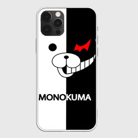 Чехол для iPhone 12 Pro Max с принтом MONOKUMA в Новосибирске, Силикон |  | anime | bear | black  white | danganronpa | kurokuma | monodam | monokuma | monomi | monotaro | pink | rabbit | school | shirokuma | аниме | главарь | мoноми | монокума | черно белый | школа