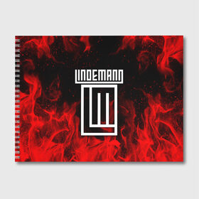 Альбом для рисования с принтом LINDEMANN FIRE в Новосибирске, 100% бумага
 | матовая бумага, плотность 200 мг. | lindemann | lm | rock | кристиан лоренц | линдеманн | лм | музыка | рок | тилль линдеманн
