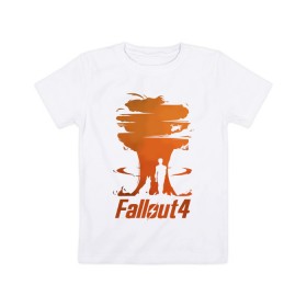 Детская футболка хлопок с принтом Fallout 4 в Новосибирске, 100% хлопок | круглый вырез горловины, полуприлегающий силуэт, длина до линии бедер | art | dog | drone | explosion | fallout | fallout 4 | game | man | арт | взрыв | дрон | игра | собака | фоллаут | фоллаут 4 | человек