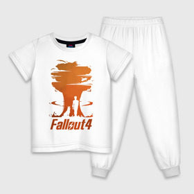 Детская пижама хлопок с принтом Fallout 4 в Новосибирске, 100% хлопок |  брюки и футболка прямого кроя, без карманов, на брюках мягкая резинка на поясе и по низу штанин
 | Тематика изображения на принте: art | dog | drone | explosion | fallout | fallout 4 | game | man | арт | взрыв | дрон | игра | собака | фоллаут | фоллаут 4 | человек
