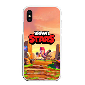 Чехол для iPhone XS Max матовый с принтом Brawl Stars Colt в Новосибирске, Силикон | Область печати: задняя сторона чехла, без боковых панелей | bo | brawl | brock | bull | colt | dynamike | elprimo | jessie | leon | moba | nita | shelly | stars | бо | брок | булл | джесси | динамайк | кольт | леон | нита | шелли | эльпримо