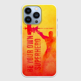Чехол для iPhone 13 Pro с принтом Be your own Superhero в Новосибирске,  |  | power | powerlifting | sport | strength | weightlifting | бодибилдинг | качок | пауэрлифтинг | сила | спорт