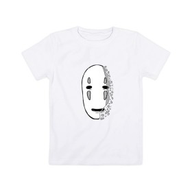 Детская футболка хлопок с принтом Унесенные призраками, Аниме в Новосибирске, 100% хлопок | круглый вырез горловины, полуприлегающий силуэт, длина до линии бедер | 