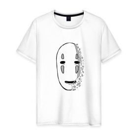 Мужская футболка хлопок с принтом Унесенные призраками, Аниме в Новосибирске, 100% хлопок | прямой крой, круглый вырез горловины, длина до линии бедер, слегка спущенное плечо. | 