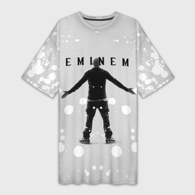 Платье-футболка 3D с принтом EMINEM | ЭМИНЕМ (Z) в Новосибирске,  |  | eminem | rap | зарубежный реп | реп | эминем