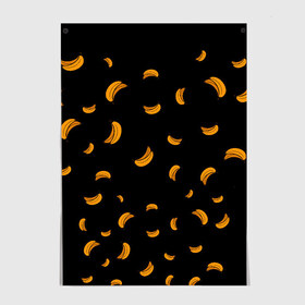 Постер с принтом Банана в Новосибирске, 100% бумага
 | бумага, плотность 150 мг. Матовая, но за счет высокого коэффициента гладкости имеет небольшой блеск и дает на свету блики, но в отличии от глянцевой бумаги не покрыта лаком | бананы | обезьяна | приколы | принт | рисунок | сплошные | текстуры | фрукты | футболка