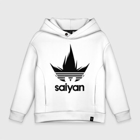 Детское худи Oversize хлопок с принтом Saiyan в Новосибирске, френч-терри — 70% хлопок, 30% полиэстер. Мягкий теплый начес внутри —100% хлопок | боковые карманы, эластичные манжеты и нижняя кромка, капюшон на магнитной кнопке | Тематика изображения на принте: adidas | logo | manga | training | абибас | адидас | брутальный | воин | герой | главный | жемчуг | зарядка | из | кавай | копия | крутой | кулак | лицо | м | малыш | манга | мастер | милый | мотивация | надпись | облако