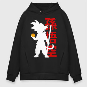 Мужское худи Oversize хлопок с принтом Dragon Ball Goku в Новосибирске, френч-терри — 70% хлопок, 30% полиэстер. Мягкий теплый начес внутри —100% хлопок | боковые карманы, эластичные манжеты и нижняя кромка, капюшон на магнитной кнопке | anime | db | dragon ball | kawai | manga | su | training | zet | брутальный | воин | герой | главный | зарядка | из | кавай | крутой | кулак | лицо | малыш | манга | мастер | мелкий | милый | мотивация | мяч | мячик | надпись | облако