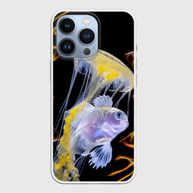 Чехол для iPhone 13 Pro с принтом медуза в Новосибирске,  |  | fish | sea | водоросли | майки с морем | майки с прикольными рыбками | майки с рыбками | медуза | море | морская рыба | морские картинки | морские фото | прикольные рыбки | рыба | рыбка | рыбки