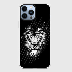 Чехол для iPhone 13 Pro Max с принтом Лев в Новосибирске,  |  | leon | геометрия | женская толстовка | женская футболка со львом | животные | лев | мужская футболка со львом | треугольники | черная толстовка | черная футболка