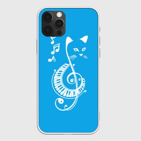 Чехол для iPhone 12 Pro Max с принтом Котик Музыкальный в Новосибирске, Силикон |  | Тематика изображения на принте: 