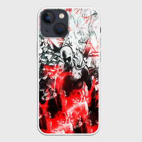 Чехол для iPhone 13 mini с принтом One Punch Man Collage в Новосибирске,  |  | anime | comics | man | manga | one | punch | аниме | ванпанчмен | комикс | манга