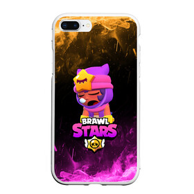 Чехол для iPhone 7Plus/8 Plus матовый с принтом Brawl Stars Sandy в Новосибирске, Силикон | Область печати: задняя сторона чехла, без боковых панелей | brawl stars | brawl stars sandy | legendary brawler | leon | leon shark | sandy | shark | stars | акула | бравл стар сэнди | леон акула | сенди | сэнди