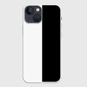 Чехол для iPhone 13 mini с принтом ПРОСТО ЧЁРНО БЕЛЫЙ | Black and White в Новосибирске,  |  | black | black  white | color | white | белый | геометрия | чб | чёрно белый | чёрный