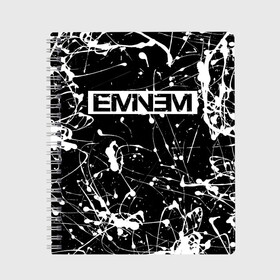Тетрадь с принтом Eminem в Новосибирске, 100% бумага | 48 листов, плотность листов — 60 г/м2, плотность картонной обложки — 250 г/м2. Листы скреплены сбоку удобной пружинной спиралью. Уголки страниц и обложки скругленные. Цвет линий — светло-серый
 | Тематика изображения на принте: eminem | evil | ken kaniff | marshall bruce mathers iii | mm | rap | slim shady | маршалл брюс мэтерс iii | рэп | рэп рок | хип хоп | хорроркор | эминем