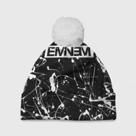 Шапка 3D c помпоном с принтом Eminem в Новосибирске, 100% полиэстер | универсальный размер, печать по всей поверхности изделия | eminem | evil | ken kaniff | marshall bruce mathers iii | mm | rap | slim shady | маршалл брюс мэтерс iii | рэп | рэп рок | хип хоп | хорроркор | эминем