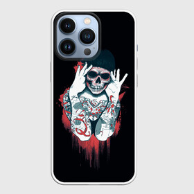 Чехол для iPhone 13 Pro с принтом Tatto Girls в Новосибирске,  |  | blood | dead | girl | girls | skull | tatto | девушка | кровь | тату | татуировка | татуировки | череп