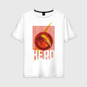 Женская футболка хлопок Oversize с принтом HERO в Новосибирске, 100% хлопок | свободный крой, круглый ворот, спущенный рукав, длина до линии бедер
 | hero | vdpartat | время приключений | джейк
