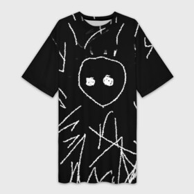 Платье-футболка 3D с принтом Schizophrenia в Новосибирске,  |  | anime | boy | dead inside | depression | dota | emo | girl | goth | ivs | lil peep | rap | schizophrenia | грусть | дед инсайд | депрессия | мертвый внутри | мода | молодежь | одежда | розы | слезы | стиль | шизофрения