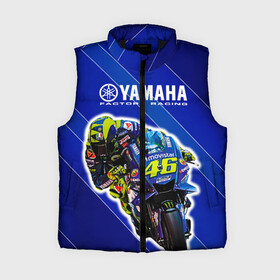 Женский жилет утепленный 3D с принтом Valentino Rossi в Новосибирске,  |  | bike | bikes | moto | moto gp | motogp | rossi | vale | valentino rossi | yamaha | yamaha motogp | байкер | вале | валентино росси | мото | мото гп | мотогонки | мотогп | мотоцикл | мотоциклист | мотоциклы | росси